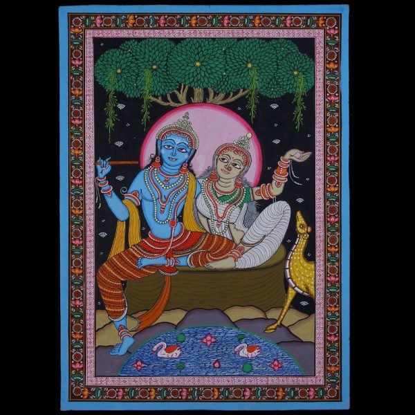 11. Patachitra Painting- Radha Krishna Colourful