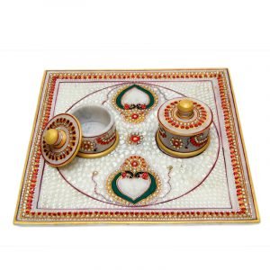 18. Marble Handicraft - Classical Dry Fruits Tray