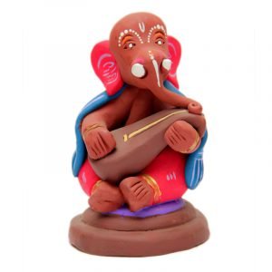 38. Clay Handicraft - Ganesh Playing Veena