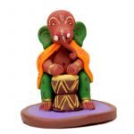 45. Clay Handicraft - Ganesh Playing Tabla
