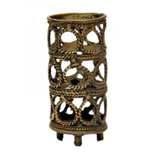 8. Dhokra Craft - Brass Jaali Pen Stand