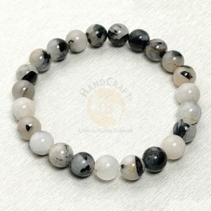 Natural Healing Stone Crystal Bracelet - Black Rutile