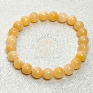 Natural Healing Stone Crystal Bracelet - Cream Beads