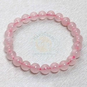 Natural Healing Stone Crystal Bracelet - Rose Quartz