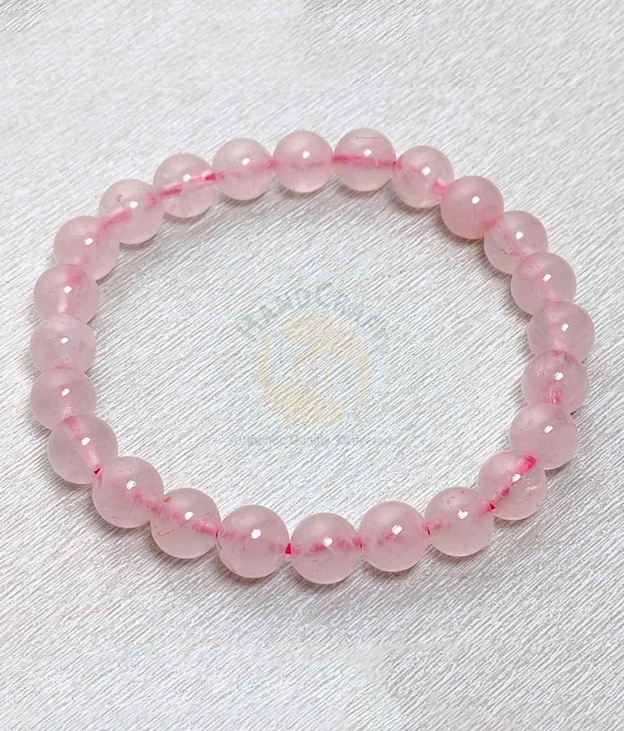 Rose Quartz Crystal Bracelet For Emotional Healing