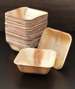 Eco-friendly Disposable Areca Leaf Square Bowl - 5.5 inches