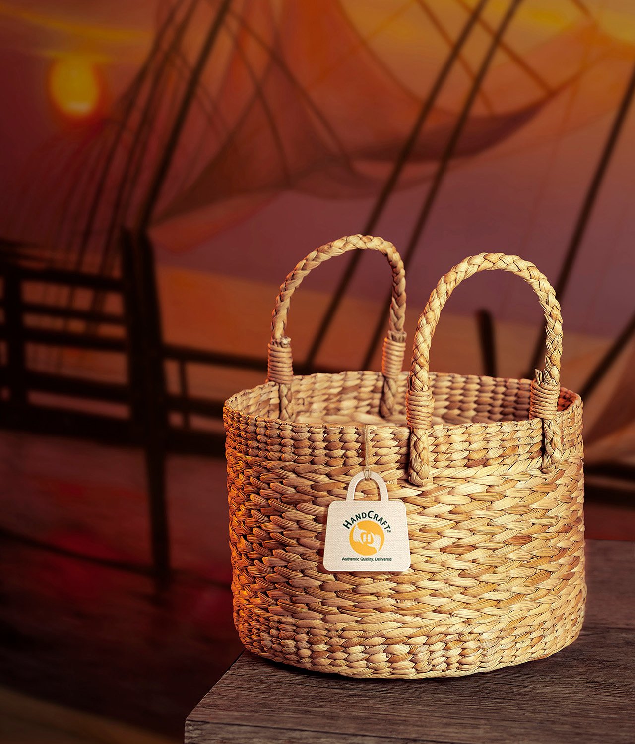 Hand Woven Basket Bag – 012