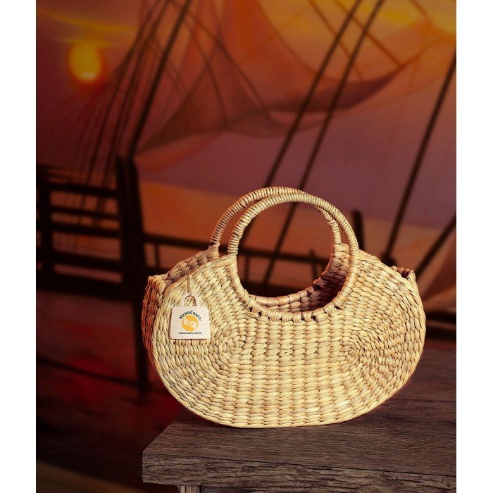 Hand Woven Basket Bag - 018